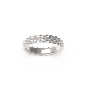 insieme hiems white gold wedding band