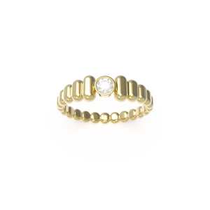 Leccornie Yellow Gold Engagement Ring