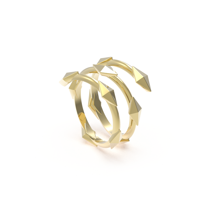 insieme hiems yellow gold ring