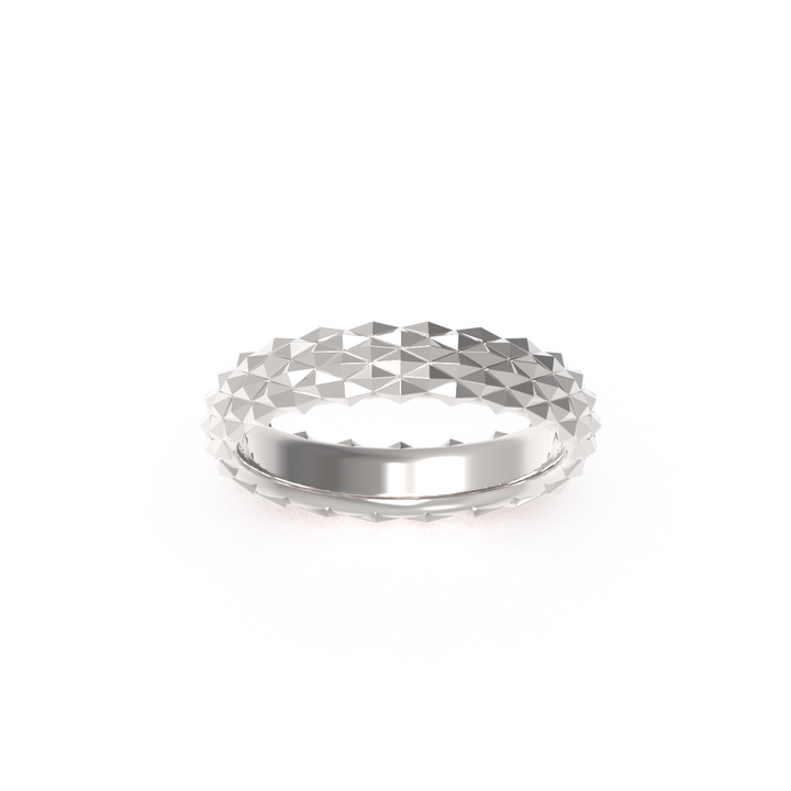 insieme hiems white gold wedding band