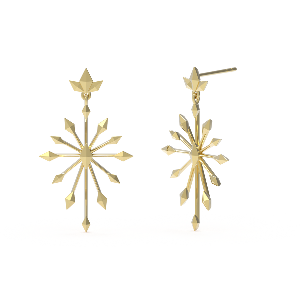 insieme hiems yellow gold earrings
