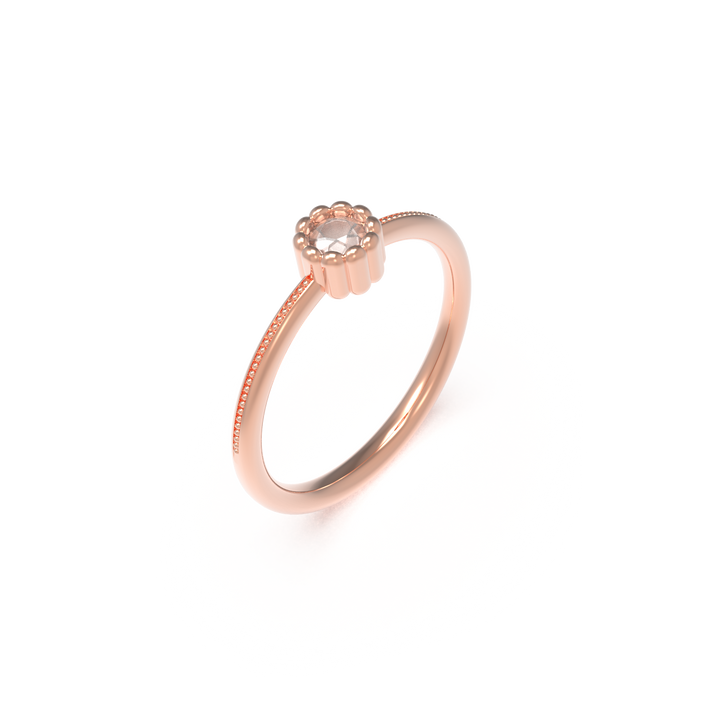 Leccornie Rose Gold Engagement Ring