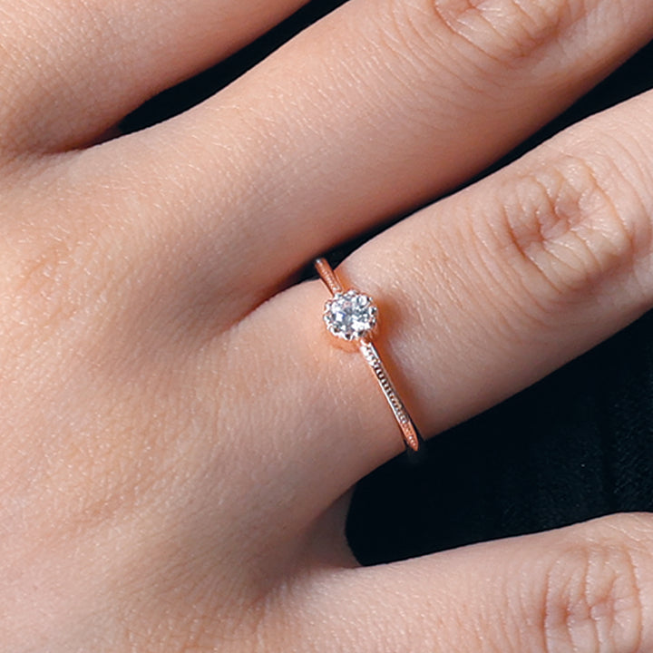 Leccornie Rose Gold Engagement Ring