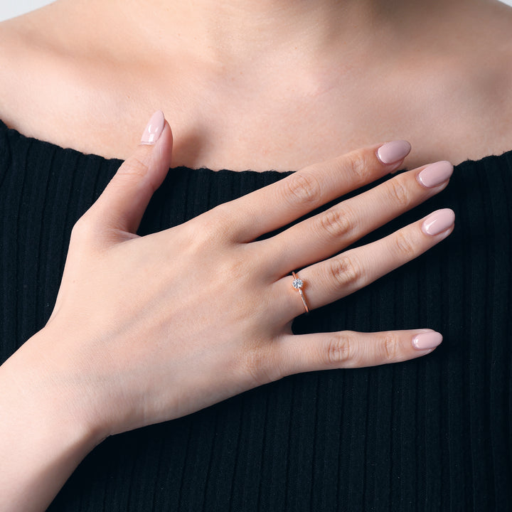 Leccornie Rose Gold Engagement Ring