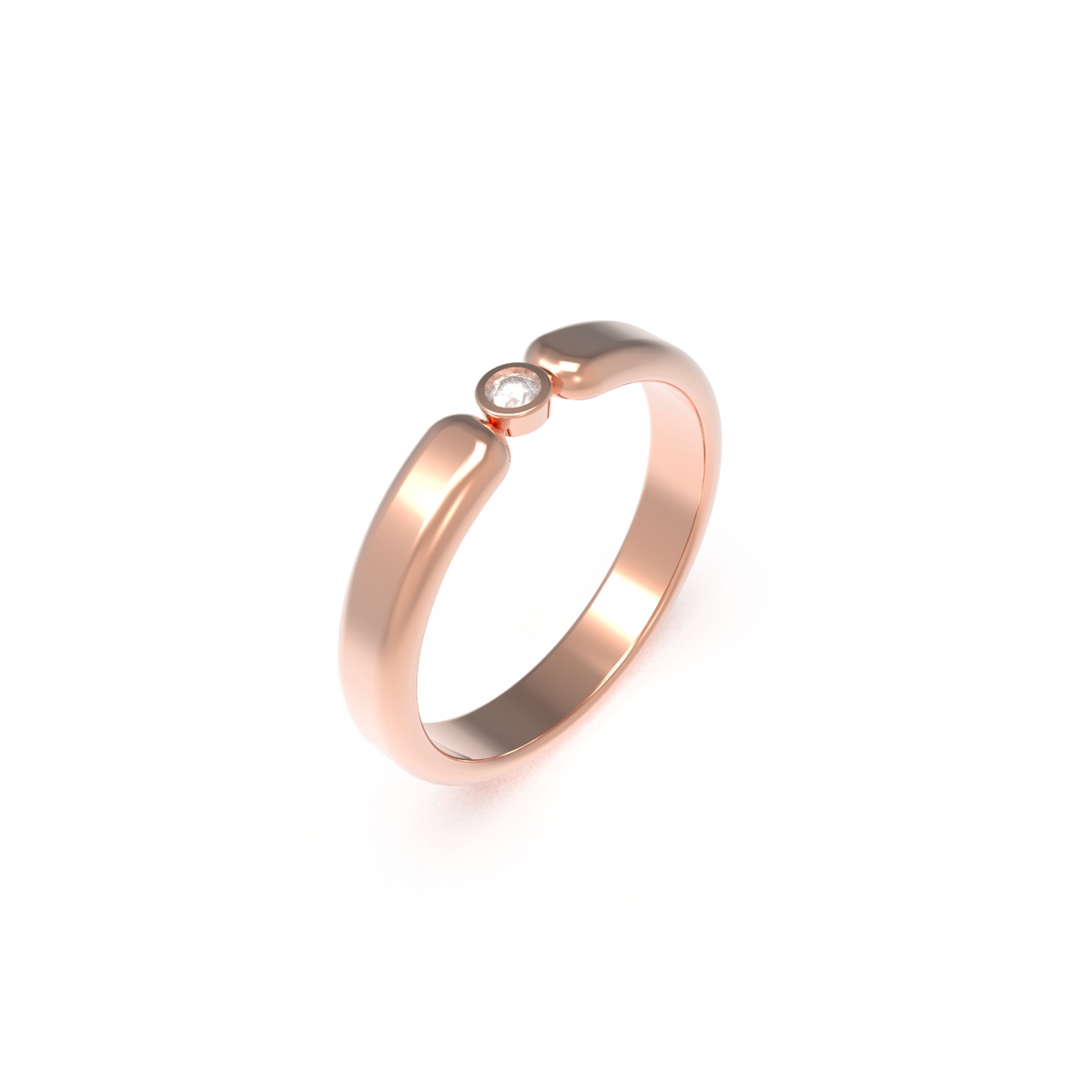 Leccornie Rose Gold Diamond Wedding Ring
