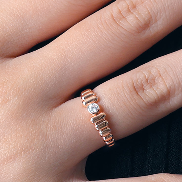 Leccornie Rose Gold Engagement Ring