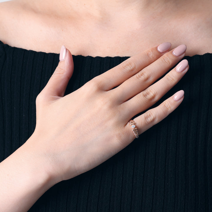 Leccornie Rose Gold Engagement Ring