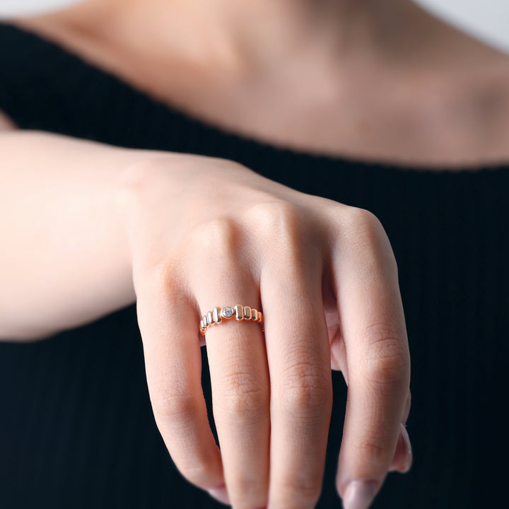 Leccornie Rose Gold Engagement Ring