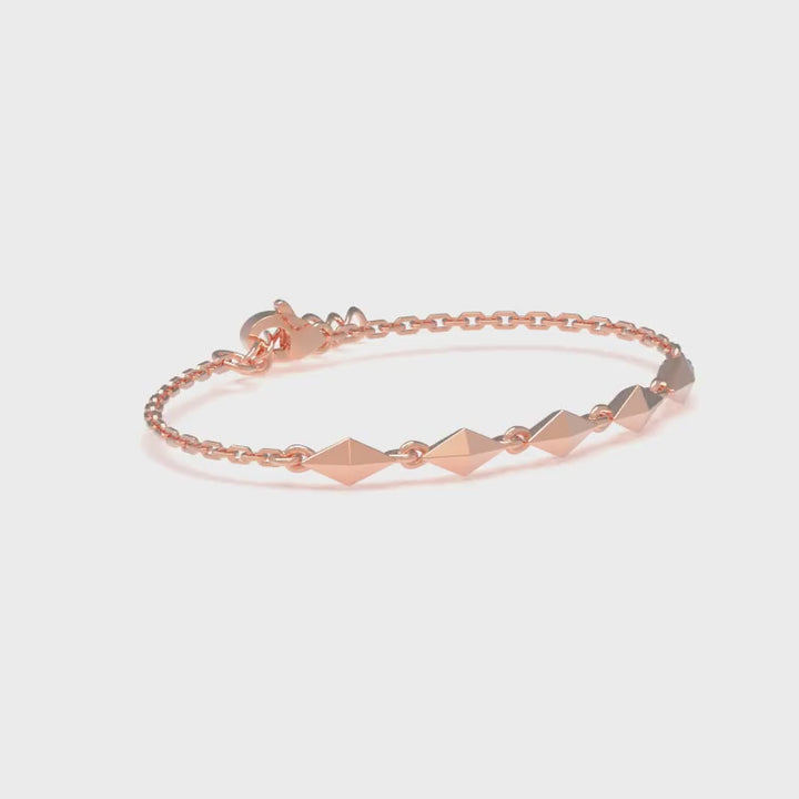 insieme hiems rose gold bracelet