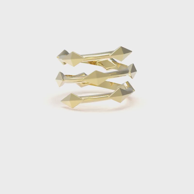 insieme hiems yellow gold ring