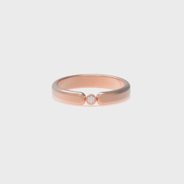 Leccornie Rose Gold Diamond Wedding Ring