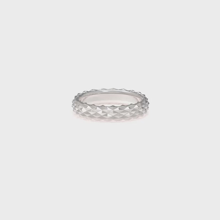 insieme hiems white gold wedding band